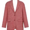 Kiera Warmroze veganistisch leren oversized Blazers