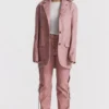Kiera Warmroze veganistisch leren oversized Blazers