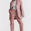 Kiera Warmroze veganistisch leren oversized Blazers