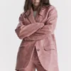 Kiera Warmroze veganistisch leren oversized Blazers
