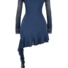 Kiki mini-jurk met ruches in French Navy