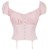 Kitty Baby Pink Top met plooien