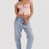 Kitty Baby Pink Top met plooien