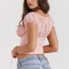 Kitty Baby Pink Top met plooien