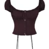 Kitty Rich bruine top met plooien