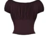 Kitty Rich bruine top met plooien