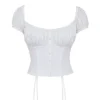 Kitty witte top met plooien
