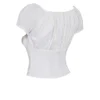 Kitty witte top met plooien