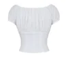 Kitty witte top met plooien