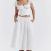 Kitty witte top met plooien