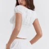 Kitty witte top met plooien