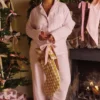 Klassieke pyjama Roze geruite pyjama-set van geborsteld katoen