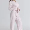 Klassieke pyjama Roze geruite pyjama-set van geborsteld katoen