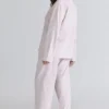 Klassieke pyjama Roze geruite pyjama-set van geborsteld katoen