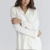 Klassieke pyjama’s Ivoor Zachte modale pyjama-set