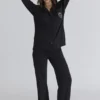 Klassieke pyjama Zwarte zachte modale pyjama-set