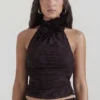 Kyra Cocoa haltertop