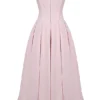 Lady Ballerina roze strapless midi-jurk