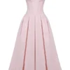 Lady Ballerina roze strapless midi-jurk