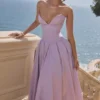 Lady Orchid Twill strapless midi-jurk van tule