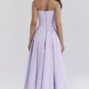 Lady Orchid Twill strapless midi-jurk van tule