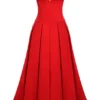 Lady Scarlet strapless midi-jurk