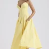 Lady Sunshine strapless midi-jurk van tule