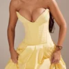 Lady Sunshine strapless midi-jurk van tule