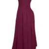 Lady Wine strapless midi-jurk