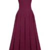 Lady Wine strapless midi-jurk