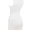 Laguna witte stretch gebreide mini-jurk