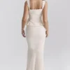 Lana Vintage crèmekleurige katoenen maxi-rok met broderie anglaise