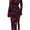 Lanetta romantische maxi-jurk met bloemenprint