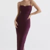 Lani Merlot Korsetten-Maxi-jurk