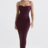 Lani Merlot Korsetten-Maxi-jurk