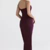 Lani Merlot Korsetten-Maxi-jurk