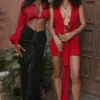 Laraine Cherry zijden blouson top