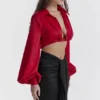 Laraine Cherry zijden blouson top