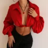 Laraine Cherry zijden blouson top