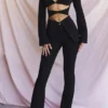 Layla zwarte broek met V-uitsnijding