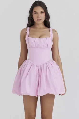 Le Puff Cotton Candy katoenen tule mini-jurk