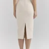 Lena crèmekleurige bouclé midi-rok