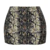 Lena veganistische leren rok met slangenprint