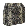 Lena veganistische leren rok met slangenprint