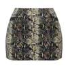 Lena veganistische leren rok met slangenprint