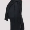 Leona zwarte satijnen broek met overrok