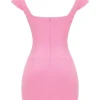 Leonida French Pink korsettenminijurk
