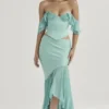 Lila Jade maxi-rok met ruches