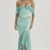 Lila Jade maxi-rok met ruches
