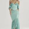 Lila Jade maxi-rok met ruches